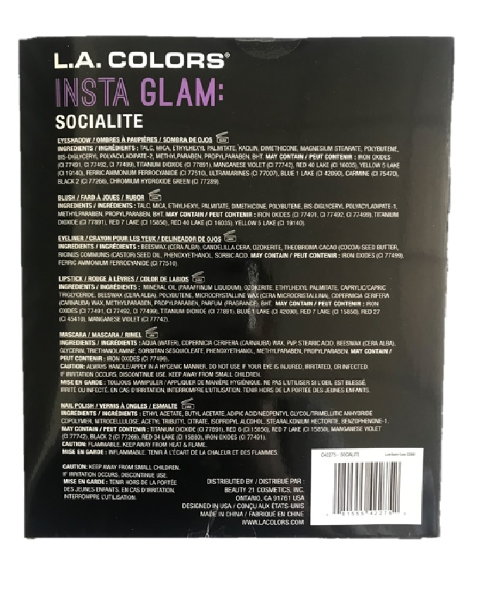 L.A Colors 20pcs Eyeshadow Palette