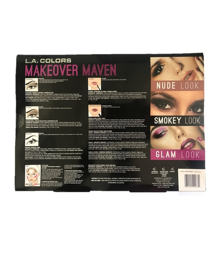 L.A Colors 45 Pc Makeover Maven Deluxe Makeup Set, Nude + Glam