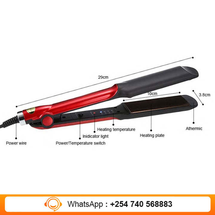 Hair Straightener Ceramic Flat Iron Styler Curler Tourmaline Heating Plate Thermal Fast Warm-up