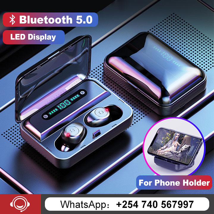 1200mAh Bluetooth 5.0 Earphone TWS Wireless Stereo Earbuds with Charging Case LED Display
