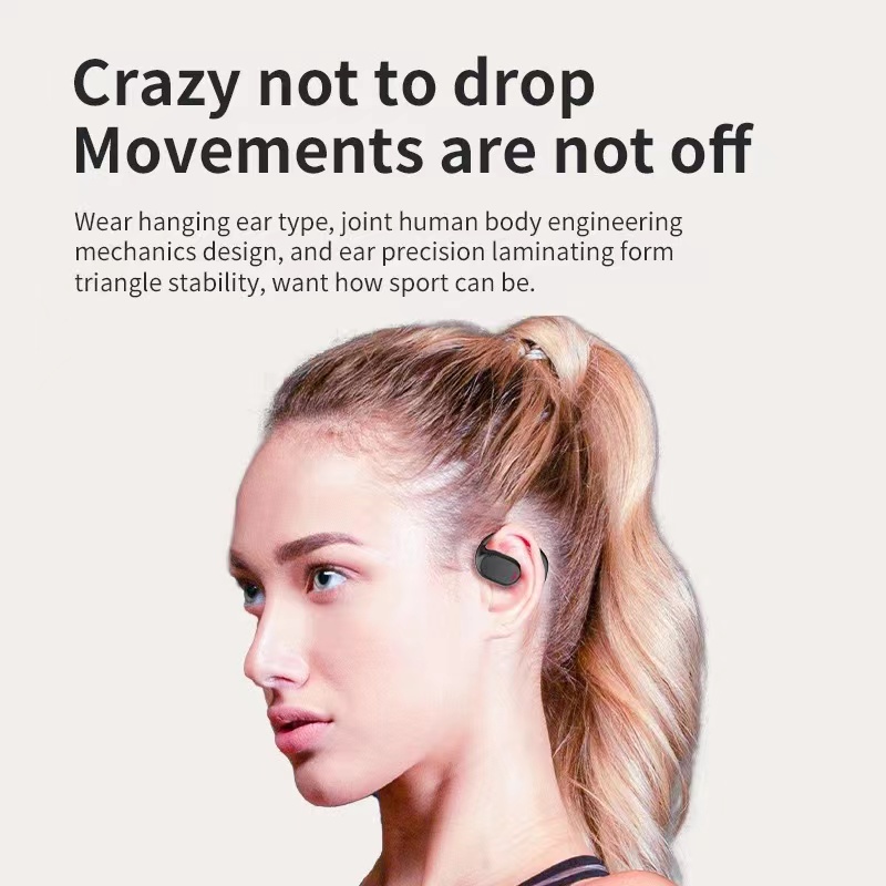 One factory  NEW Bone Conduction Music earhook type bluetooth earphones  Earbuds  Mic Sports Waterproof Earphone for iOS Android phones