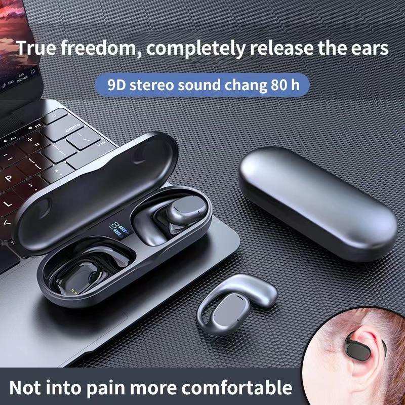 One factory  NEW Bone Conduction Music earhook type bluetooth earphones  Earbuds  Mic Sports Waterproof Earphone for iOS Android phones