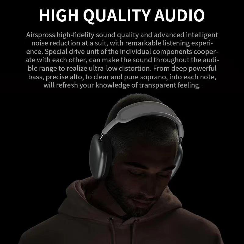 One factory  New P9-Max TWS Bluetooth Earphone Wireless Head-mounted Headphone Subwoofer Headset with Micphone for iOS Android phones