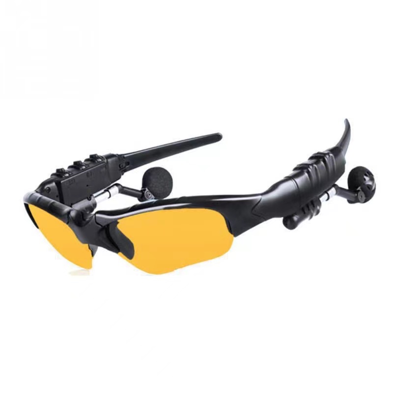 One factory  TP Outdoor Bluetooth sunglasses wireless headphones sports hands-free Bluetooth headset for iOS Android phones Yellow