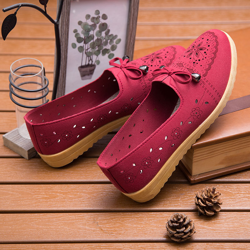 3 colors Women’s shoes women flat shoes low-top canvas shoes ladies clothes shoes Comfortable soft soled walking shoes breathable casual shoes mommy shoes