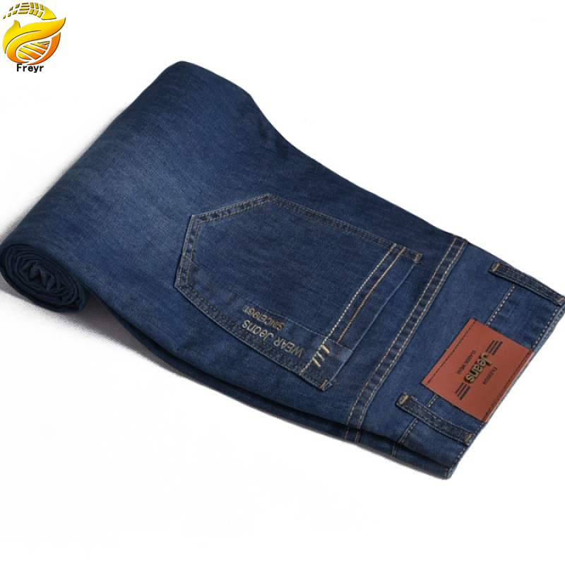 Men’s jeans straight pants business thin section mid-waist trousers boy’s loose trousers casual men’s pants men’s  classic slim jeans Simple and versatile