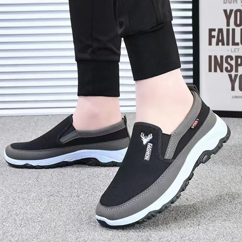 Men's fashion loafers shoes comfortable driving shoes boy's non-slip cloth shoes sports shoes students flats athletic shoes breathable cloth shoes walking shoes