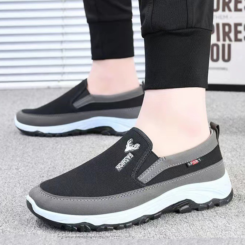 Men's fashion loafers shoes comfortable driving shoes boy's non-slip cloth shoes sports shoes students flats athletic shoes breathable cloth shoes walking shoes