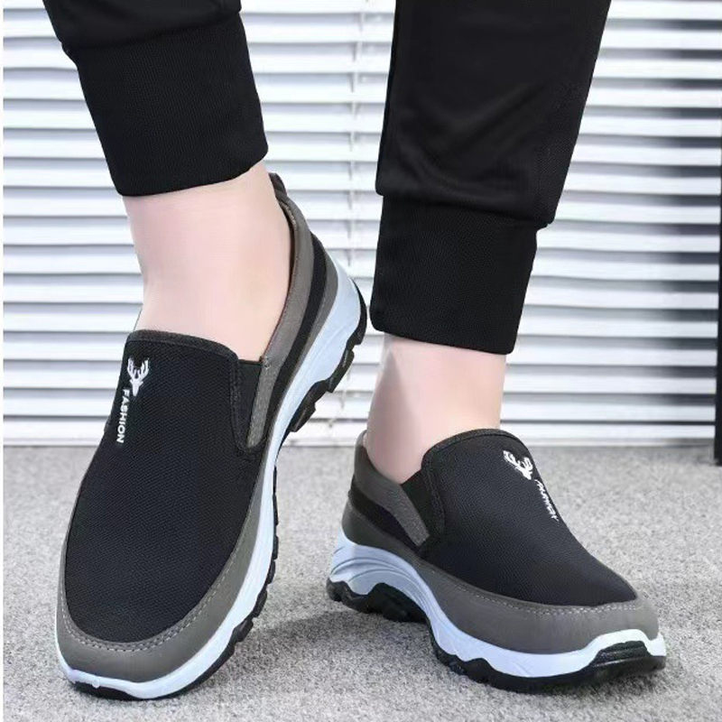 Men's fashion loafers shoes comfortable driving shoes boy's non-slip cloth shoes sports shoes students flats athletic shoes breathable cloth shoes walking shoes