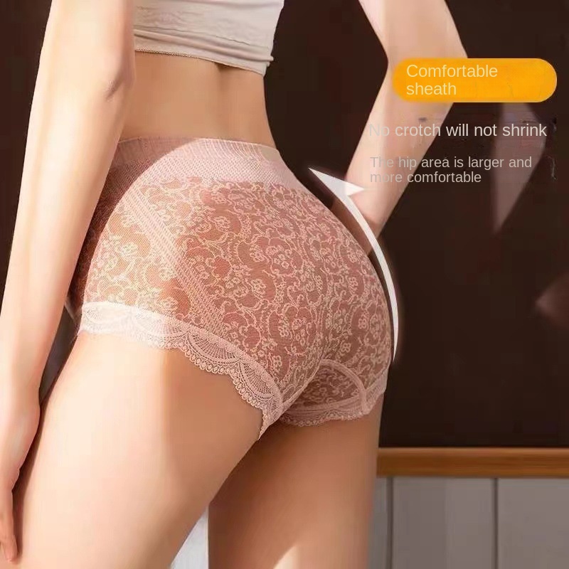 Freyr 5PC colors random courtly style women's lingerie seamless panties Ladies high waist postnatal abdominal retraction briefs Girls soft thin light lace underwear