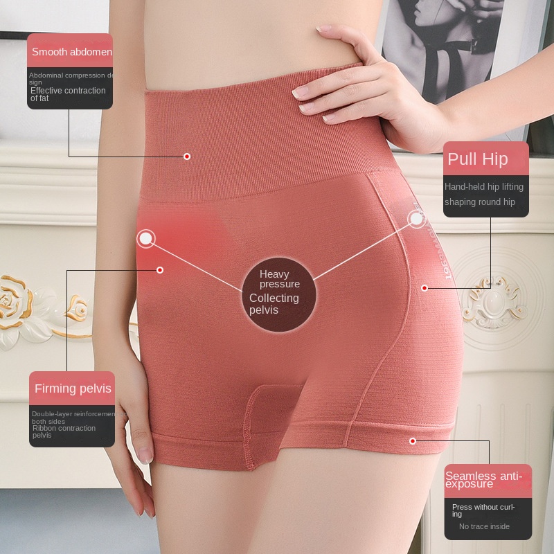 3Pcs Women's underpants workout lingerie Seamless compression shapewear Ladies boxers Shaped-up booty panties Girls Belted Barbie pants Yoga safety pants