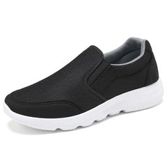 New arrivals men's and women's sports shoes lightweight wear resistant soft soled casual cloth shoes walking shoe comfortable running shoes driving shoes Black EU41