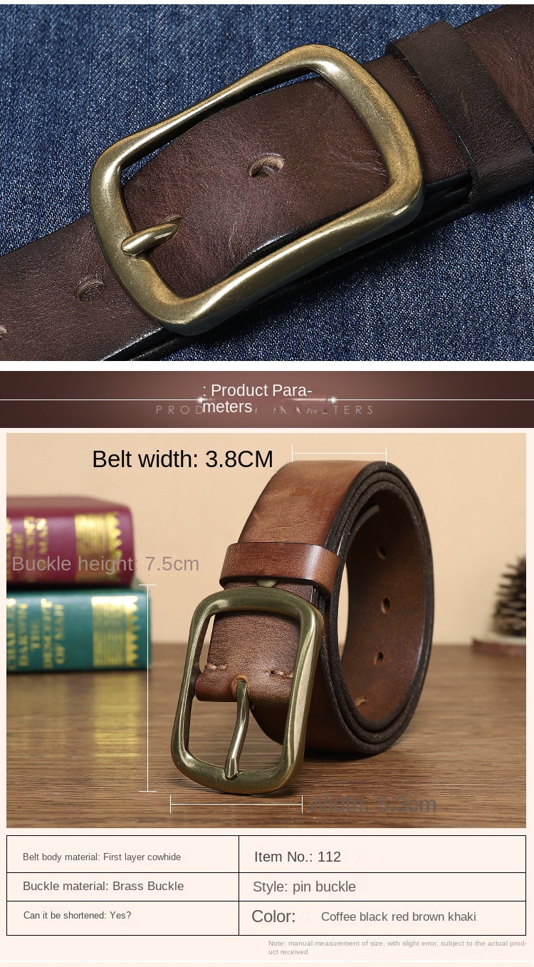 Vintage Brass Buckle Belts