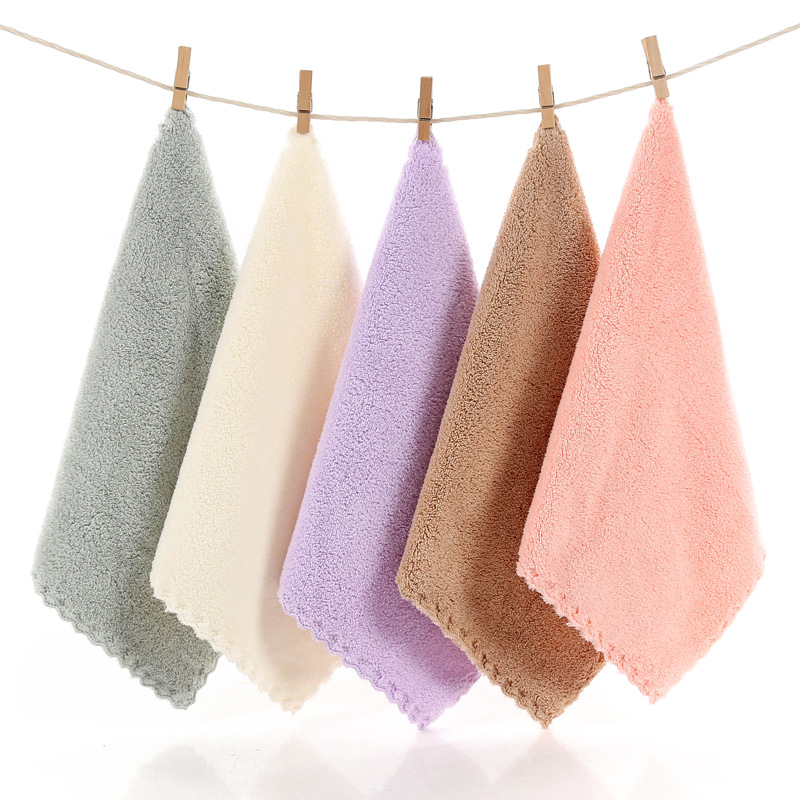 5 pcs High Quality Washcloth Baby Towel Hand Towel Five Colors/ 26cmX26cm