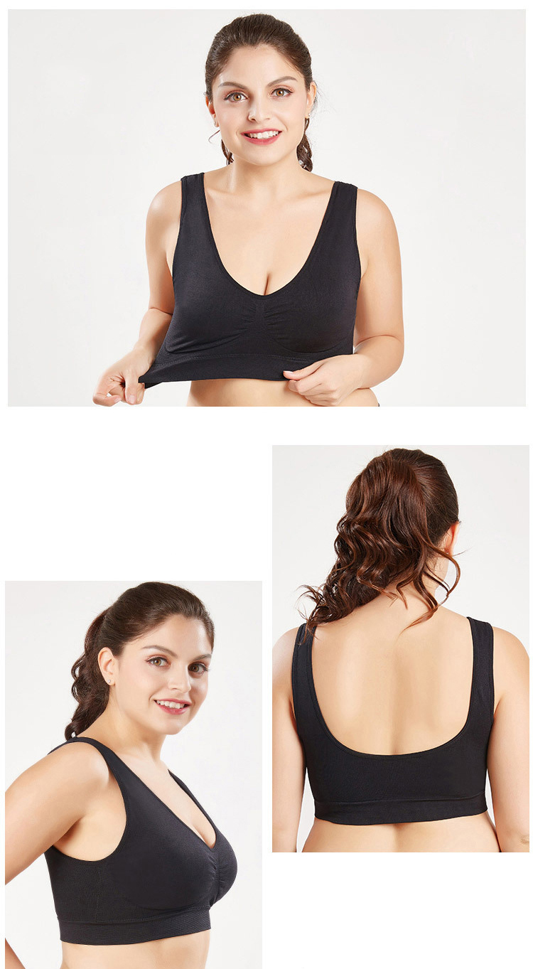 Plus Size Bras For Women Seamless Bra With Pads 5XL 6XL Bralette Push Up Brassiere Bra Vest Wireless