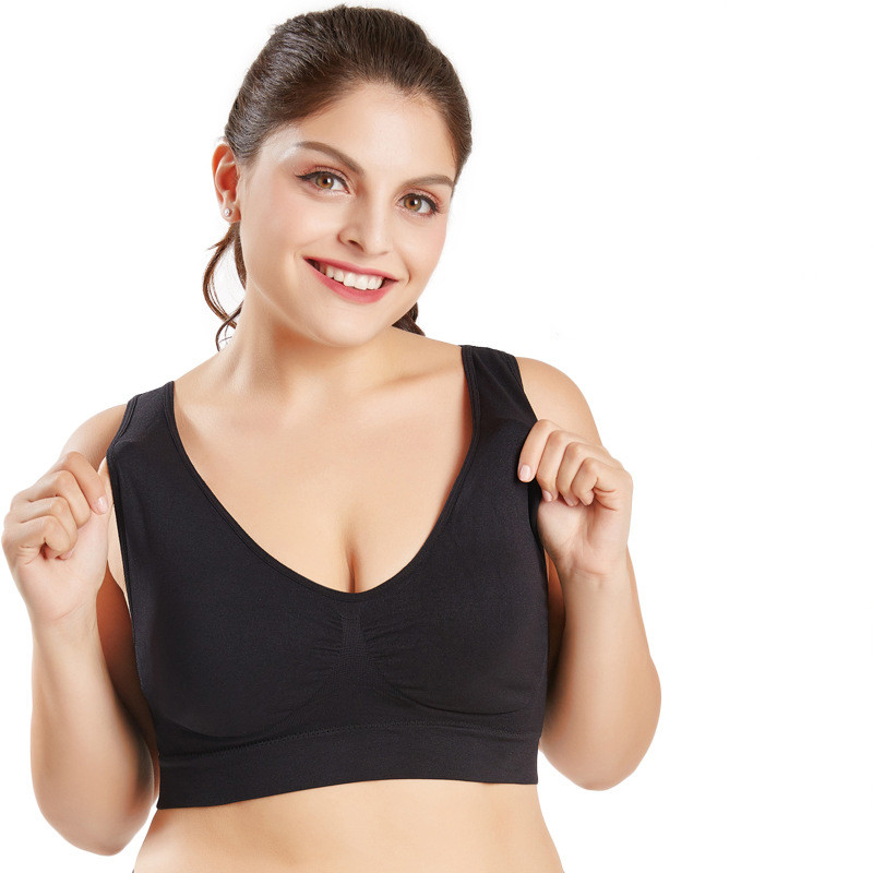 Plus Size Bras For Women Seamless Bra With Pads 5XL 6XL Bralette Push Up Brassiere Bra Vest Wireless