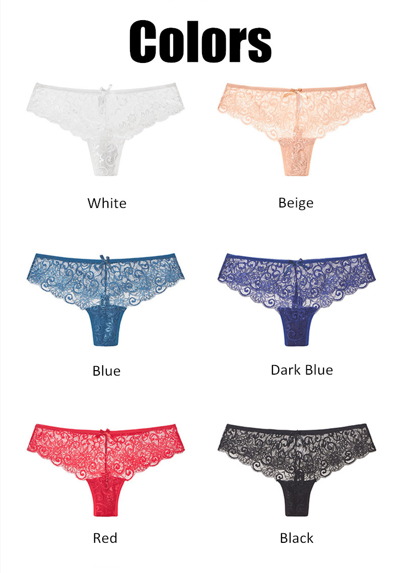 6 pcs Hot Sale Sexy T-back Panties Women Underwears Woman Seamless Lace Mini Briefs Female Lingerie