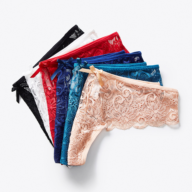 6 pcs Hot Sale Sexy T-back Panties Women Underwears Woman Seamless Lace Mini Briefs Female Lingerie