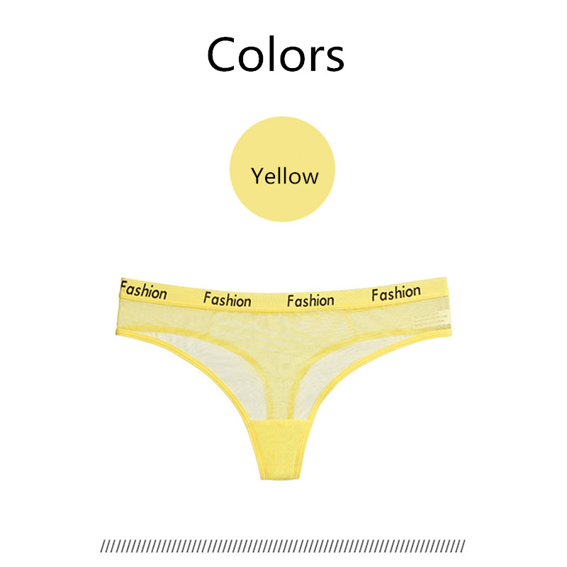 7pcs Sexy Women Ladies Cotton Mesh Panties Thongs lingerie Low-Rise Underwear Seamless Briefs T-back