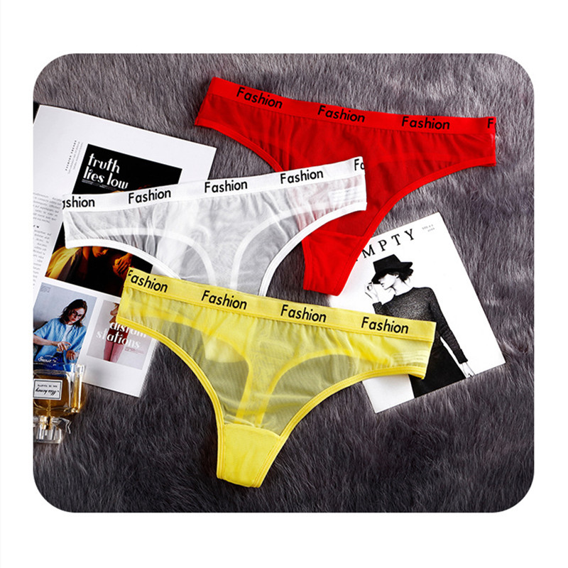 7pcs Sexy Women Ladies Cotton Mesh Panties Thongs lingerie Low-Rise Underwear Seamless Briefs T-back