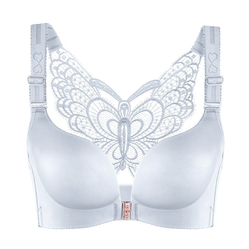 Plus Size Sexy Push Up Deep V Bra Front closure Butterfly back Seamless Bras for Girls Lady Women