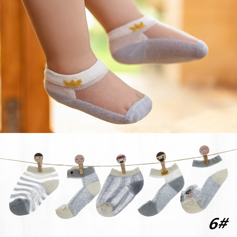 5 Pairs of Baby Socks Baby Socks Cotton Mesh Cute Newborn Boy Toddler Socks Baby Clothes Accessories