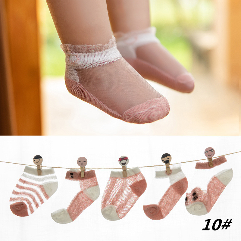 5 Pairs of Baby Socks Baby Socks Cotton Mesh Cute Newborn Boy Toddler Socks Baby Clothes Accessories