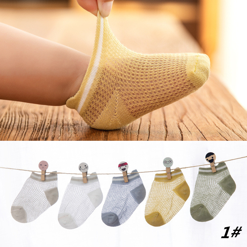5 Pairs of Baby Socks Baby Socks Cotton Mesh Cute Newborn Boy Toddler Socks Baby Clothes Accessories
