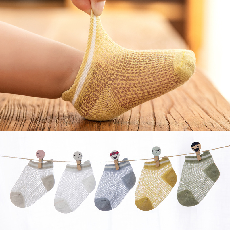 5 Pairs of Baby Socks Baby Socks Cotton Mesh Cute Newborn Boy Toddler Socks Baby Clothes Accessories