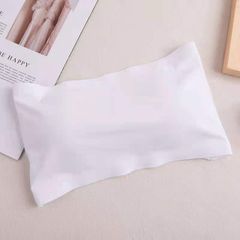 Plus Size Ice Silk Bra Strapless Bra Lingerie Padded Bra Underwear for Women Wireless Bra White L