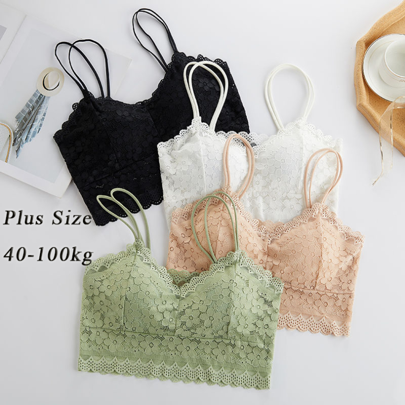 Plus Size 40-100kg Crossed Strapless Back Wrapped Bra Invisible Bra Versatile Bra Strapless Bra Non Wire Backless Bralette