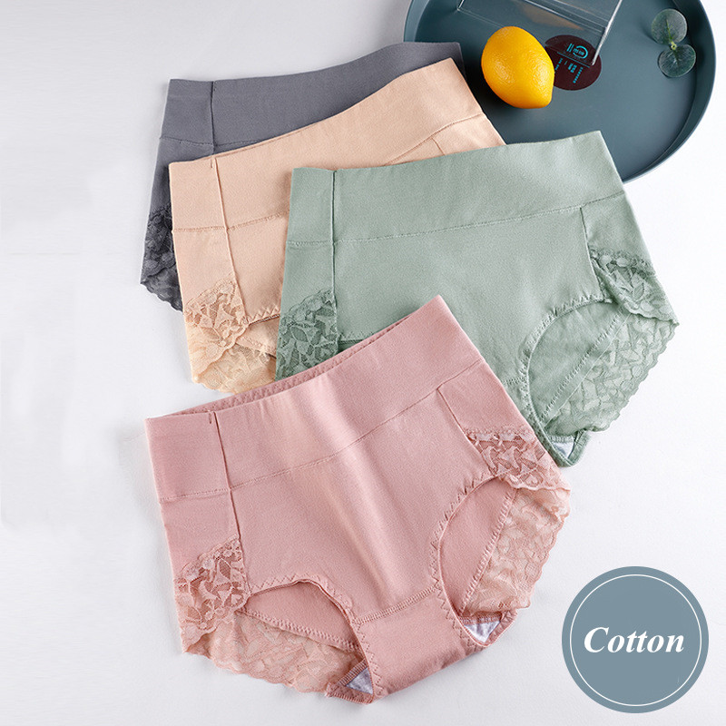Hope 3pcs 7pcs of L to 2XL Pure Cotton Women Panties Underwear High-waist Underwear Cotton Briefs for Lady