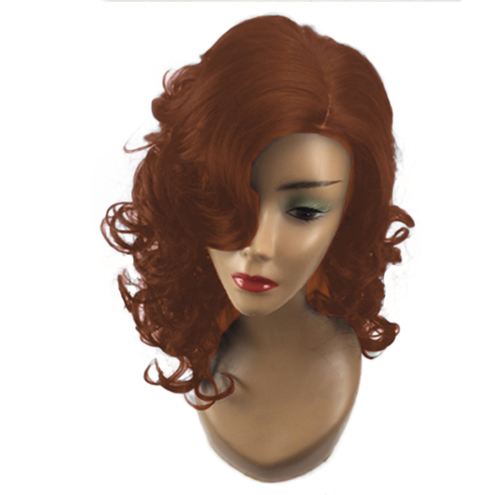 Valentine Birthday Gift New Lady Short Curly Weave Black Brown Red