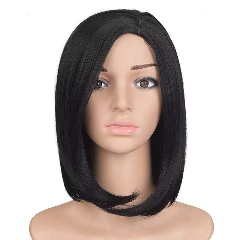 FBK Female Hair Party Event Ladies Straight Short Bob Synthetic Wigs For Women Gift