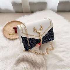 Women handbags fashion small square bag frosted tassel chain phone sling bags shoulder mini lady handbags