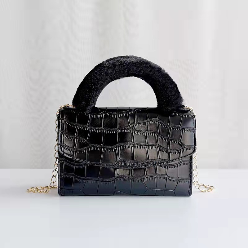 FBK New fashion women bags INS fashionable girl crocodile grain sling shoulder chain handbags for ladies gift