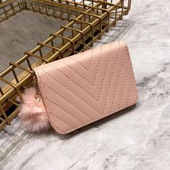 New  arrival woman more students zero wallet Jane fashion short a wallet for functional hand bag for women gift Pink as picture