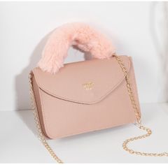Lady handbags new arrival portable hot stamping chain small handbags leisure simple  crossbody bags for women Pink