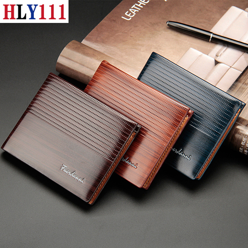 New style men&apos;s short wallet Valentine&apos;s Gift High Quality wallet large capacity embossed wallet