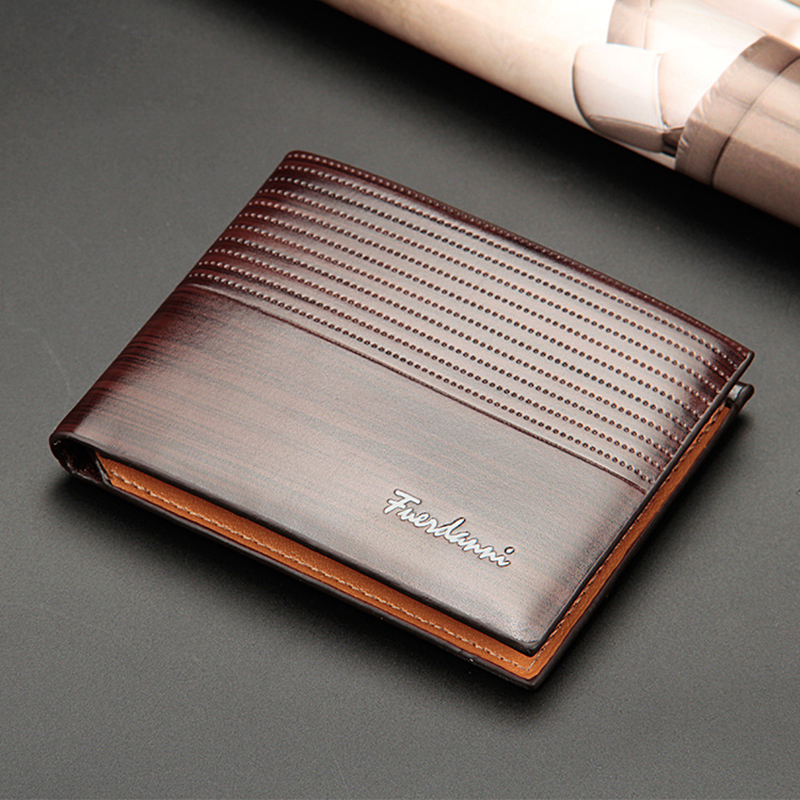 New style men&apos;s short wallet Valentine&apos;s Gift High Quality wallet large capacity embossed wallet