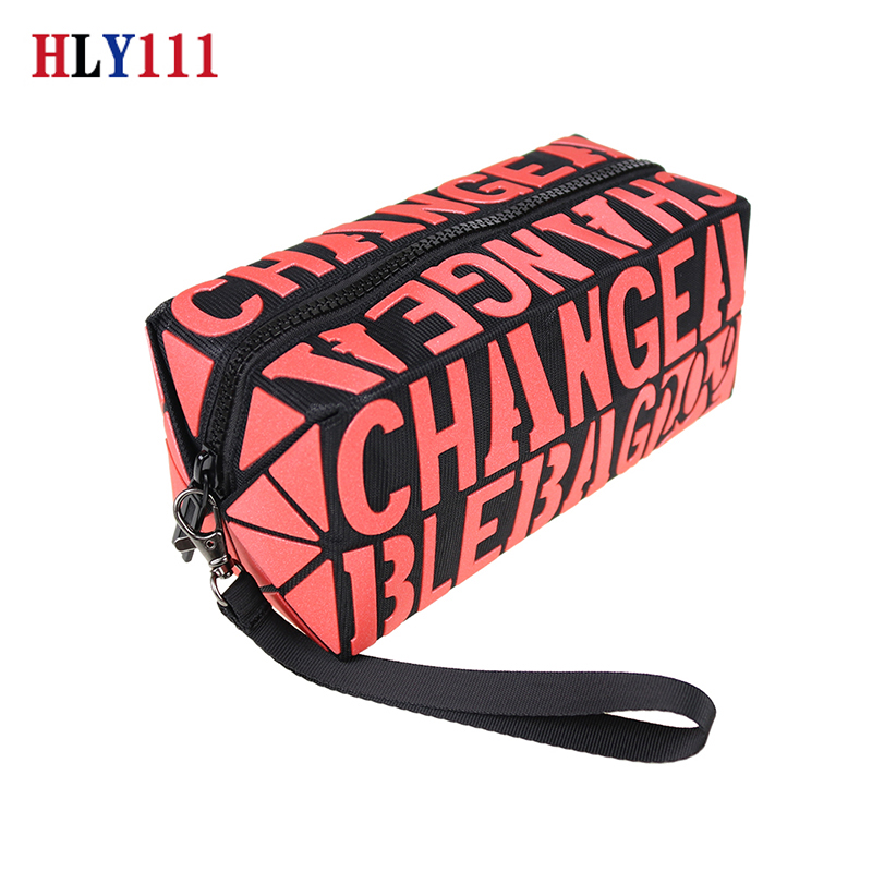 Hot Sales Fashion Women&apos;s bags letter Geometric Wristlet Purse Flexible folding female bag