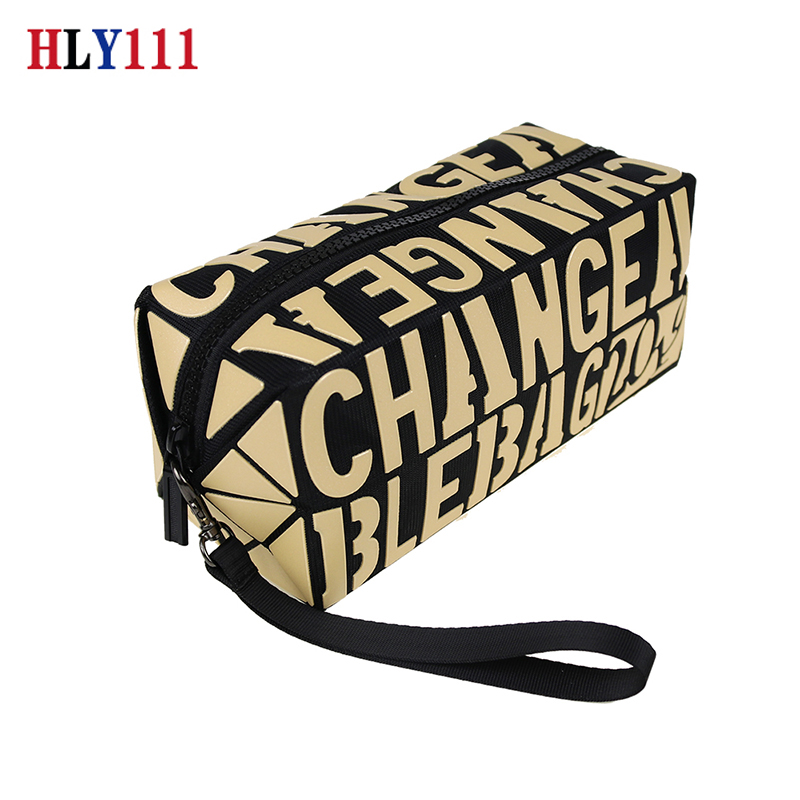 Hot Sales Fashion Women&apos;s bags letter Geometric Wristlet Purse Flexible folding female bag