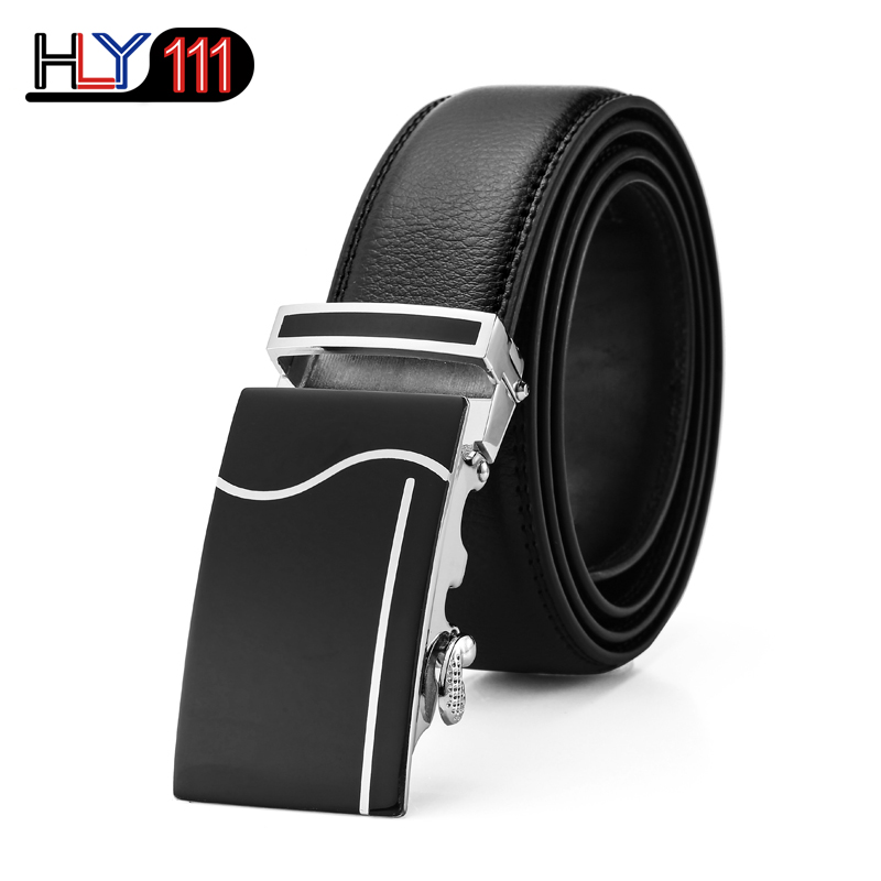 2019 Kenya Men&apos;s business high-grade genuine leather belt automatic buckle belt men&apos;s trousers belt