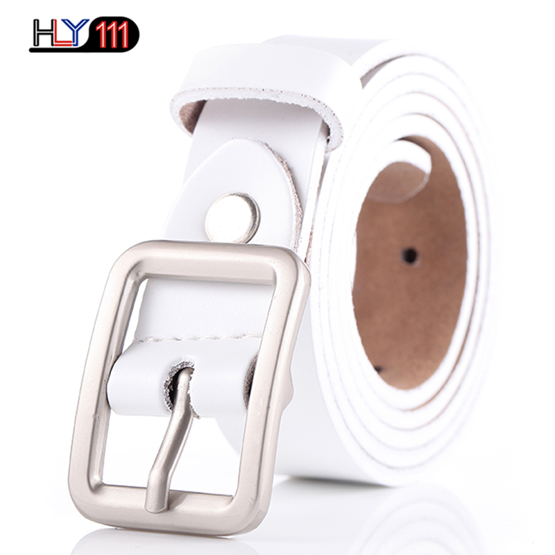 Fashion Trendy Ladies Belt Candy Sweet Needle Button Attractive Genuine Leather Belt for Women