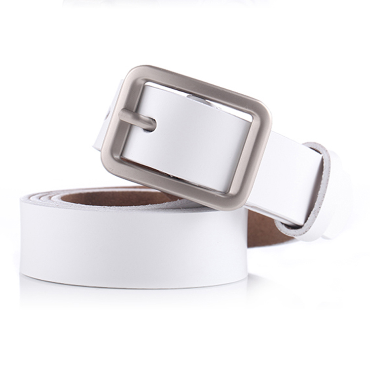 Fashion Trendy Ladies Belt Candy Sweet Needle Button Attractive Genuine Leather Belt for Women