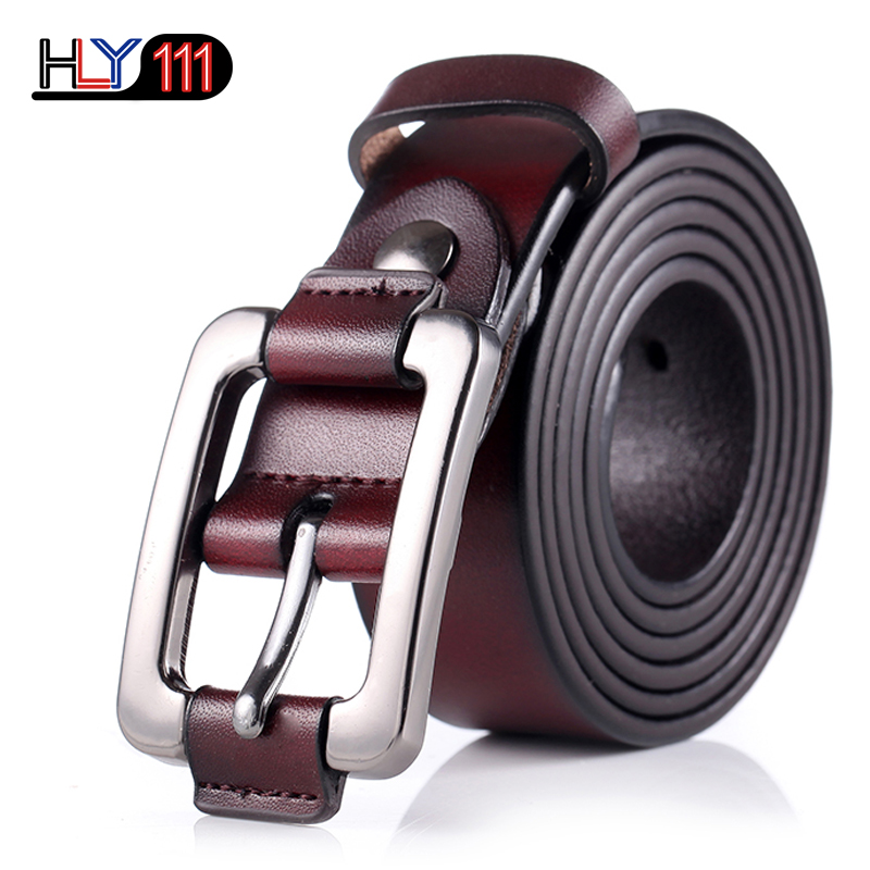 Retro Lady&apos;s Leather Belt  Youth Leisure Women&apos;s Needle-buckle Belt with Fine Waist Decoration