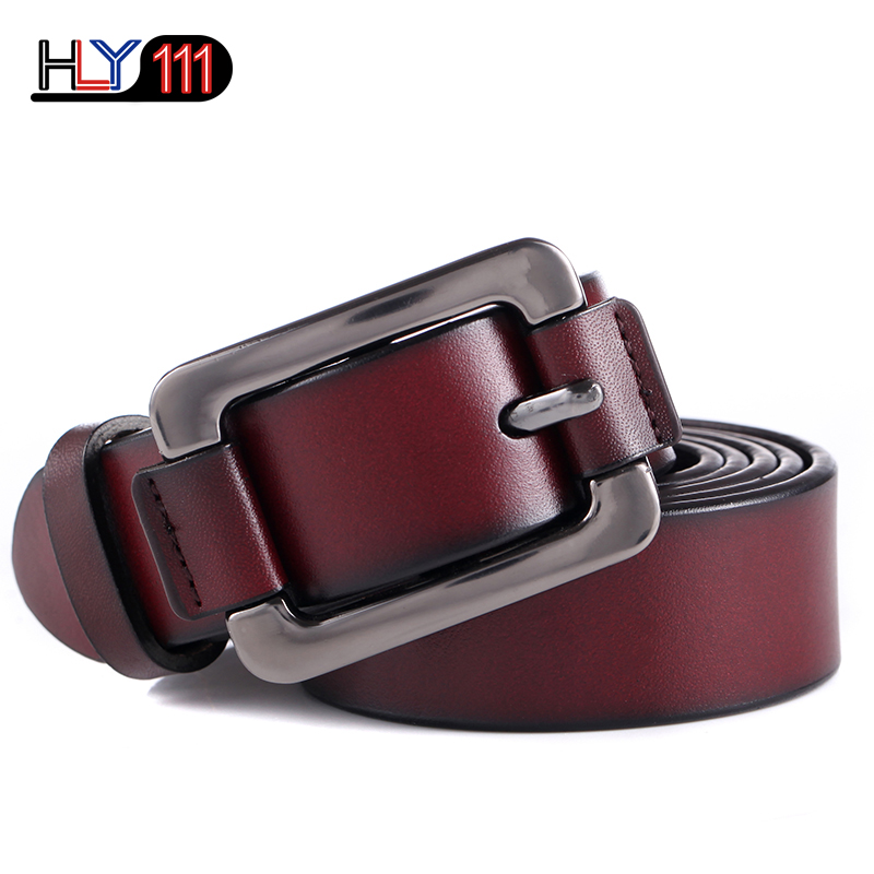 Retro Lady&apos;s Leather Belt  Youth Leisure Women&apos;s Needle-buckle Belt with Fine Waist Decoration