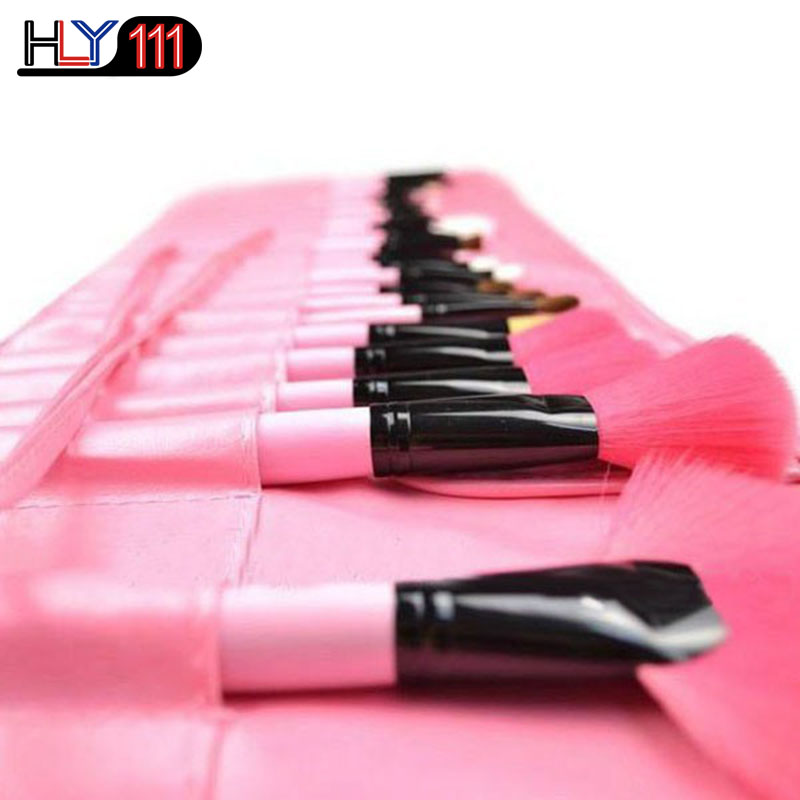 Professional 24 pcs Makeup Brush Set tools Toiletry Kit Wool Brand Make Up Brush Set burlywood