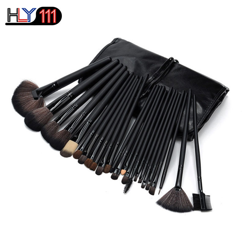 Professional 24 pcs Makeup Brush Set tools Toiletry Kit Wool Brand Make Up Brush Set burlywood