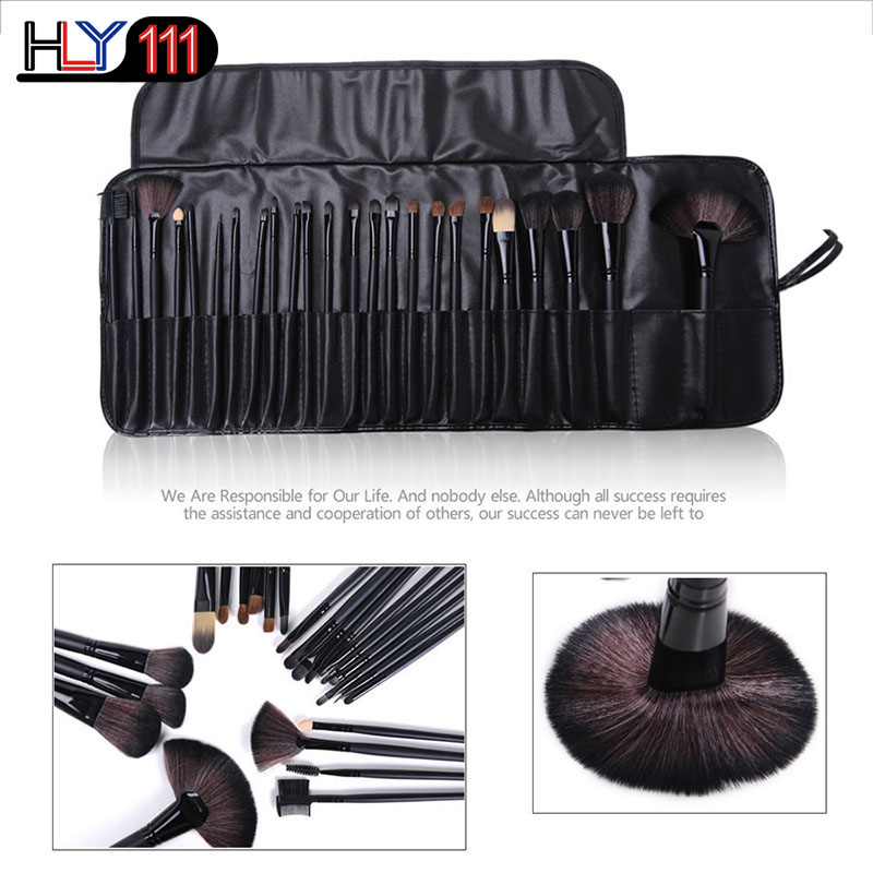 Professional 24 pcs Makeup Brush Set tools Toiletry Kit Wool Brand Make Up Brush Set burlywood